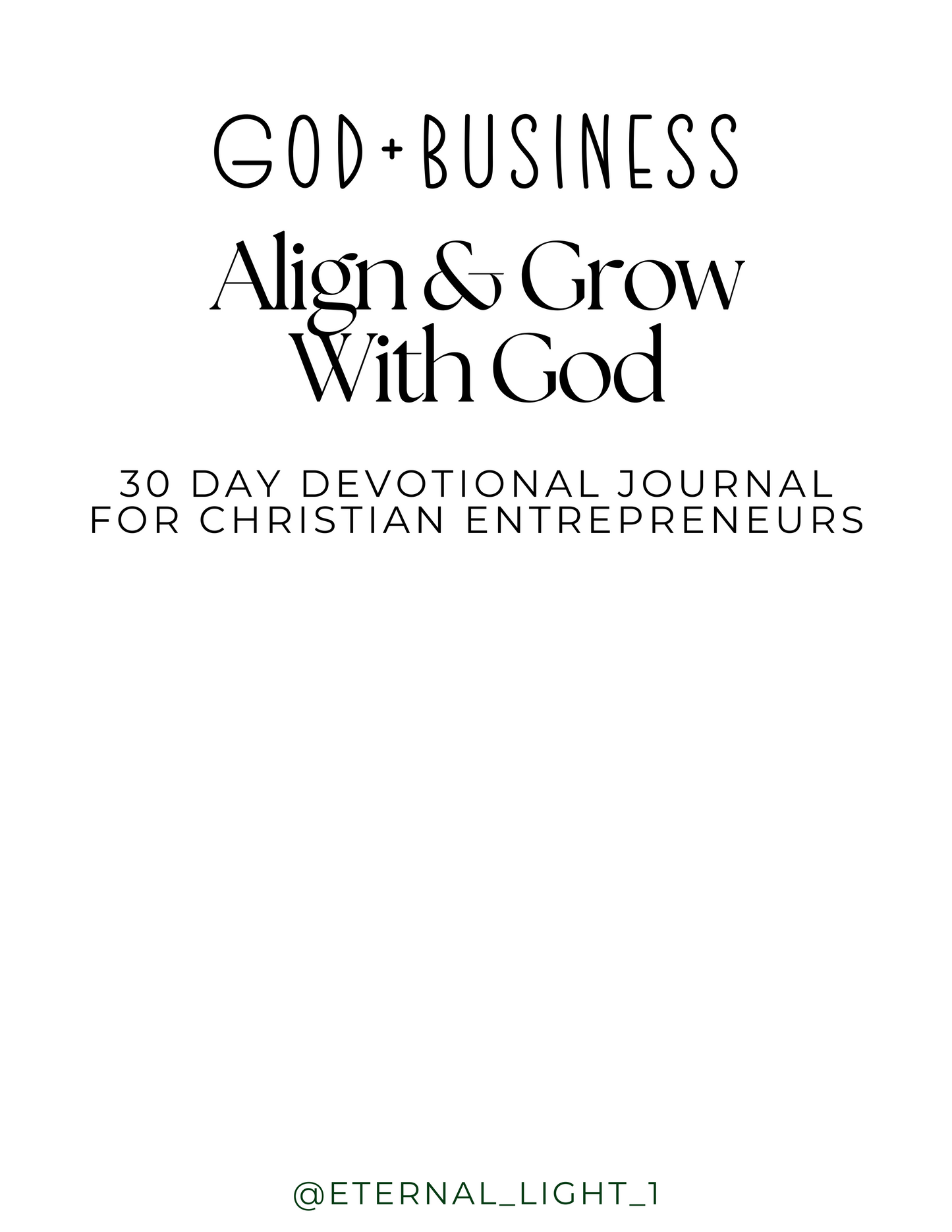 ✨🦋Align and Grow your Business with God - 30 day Devotional Journal Downloadable (E-book)🦋✨